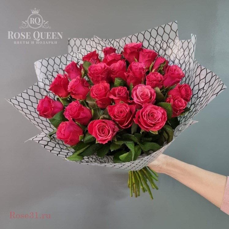 25 красных роз букет №3