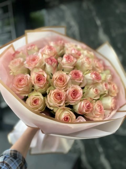 51 розовая роза 40см «Джумилия»